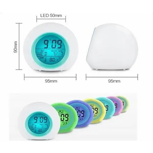 KidoClock - LED Digital Alarm Clock with Soft Night Light & Fun Features - ledoons