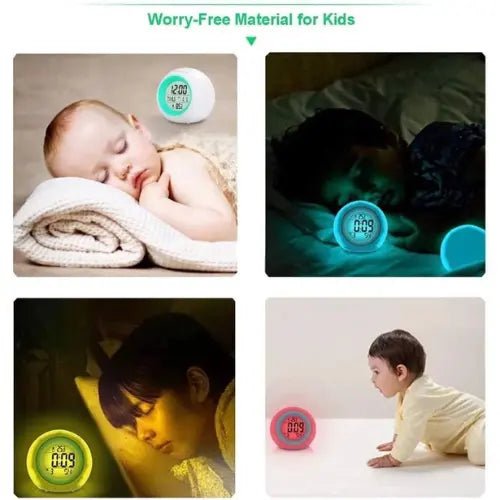 KidoClock - LED Digital Alarm Clock with Soft Night Light & Fun Features - ledoons