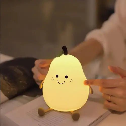 Pear - Shaped Baby Night Light - Soft Silicone LED for Kids & Nursery - ledoons
