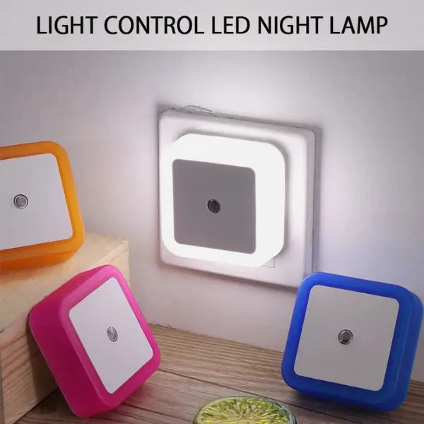 Set of 4 Mini Plug-In LED Night Light With Auto Sensor