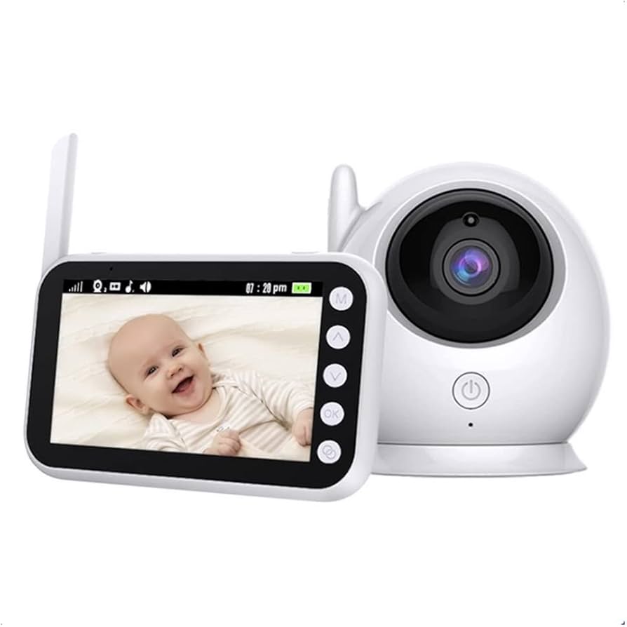 Baby Monitor PTZ - 360° Panoramic View - Wide-Angle Camera & Night Vision