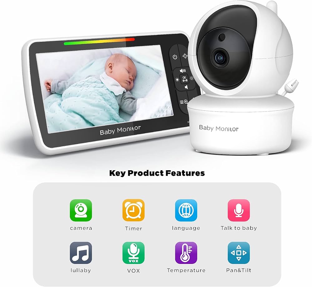 Baby Monitor PTZ - Secure & Private - No WiFi, Long Range & 24h Battery