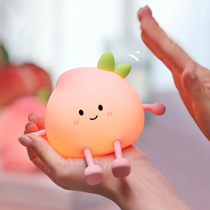 Squishy Silicone Peach LED Night Light