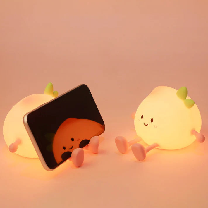 Squishy Silicone Peach LED Night Light