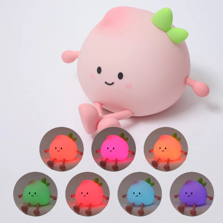 Squishy Silicone Peach LED Night Light