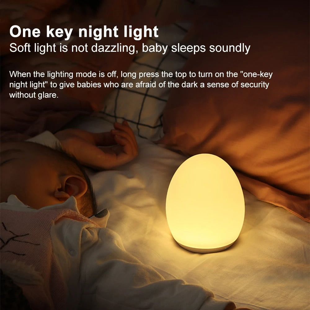 USB Rechargeable Egg Lamp - Soft LED Night Light for Babies