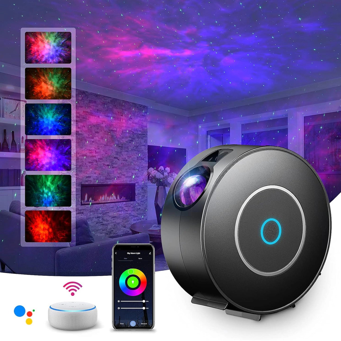 Aurora Galaxy Star Projector - Alexa & Google Home